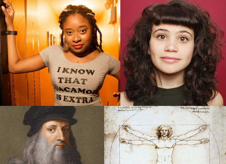 Phoebe Robinson, Sandy Honig, and Leonardo da Vinci